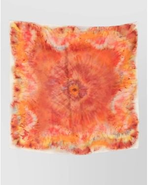 Zimmermann Silk Foulard Tie Dye Square Design - Orange