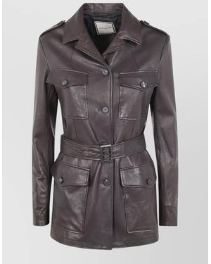 Tagliatore Lamb Leather Jacket - Black