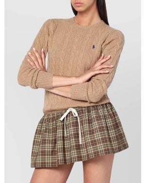 Polo Ralph Lauren Cable Knit Wool Cashmere Sweater - Brown