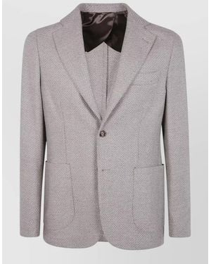 Barba Napoli Wool Jacket - Gray