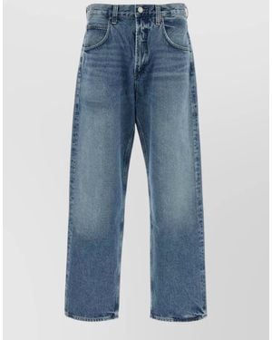 Agolde High Waist Wide Leg Denim Pants - Blue