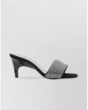 The Attico Crystal Embellished Mules - Black