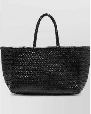 Dragon Diffusion Bamboo Triple Jump Big Basket Bag - Black