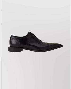 Lanvin Leather Lace-Up Brogues - Black