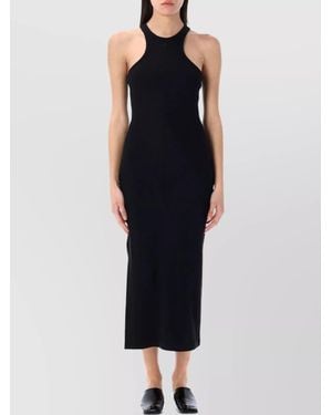 Courreges Ribbed Midi Dress - Black