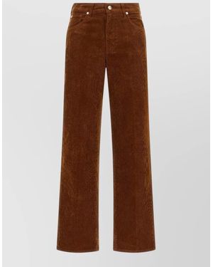 7 For All Mankind Corduroy Straight-Leg Trousers - Brown