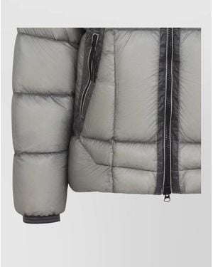C.P. Company Medium Hooded Quilted Jacket Dd Shell - Gray
