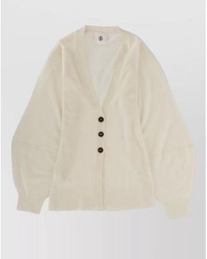THE GARMENT V Neck Como Knit Cardigan Top - Natural
