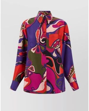 PUCCI Silk Printed Shirt - Red