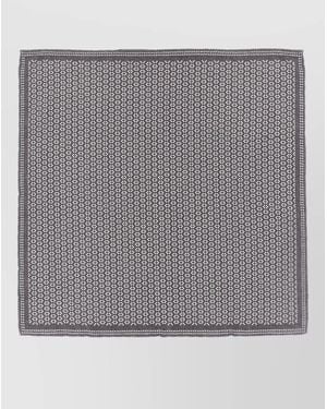 Brunello Cucinelli Double Face Silk Pocket Square Scarf - Grey