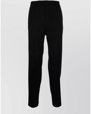 Celine Tailored Pants Belt Loops Back Pockets - Black
