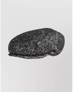Dolce & Gabbana Curved Brim Spotted Tweed Hat - Gray
