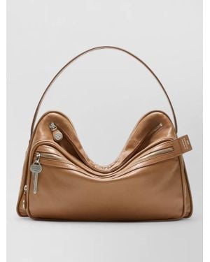 Acne Studios Calf Leather Camera Shoulder Bag - Natural