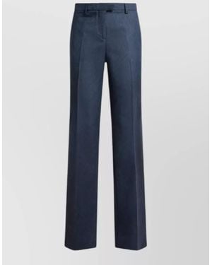 Etro Tailored Suit Pants High Waist - Blue