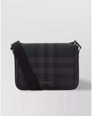 Burberry Small Crossbody Bag Printed Canvas - Black