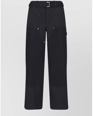 Sacai Tailored Trousers Straight Cut Belt Loops - Blue