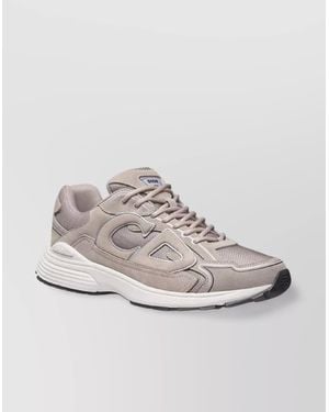 Dior Mesh Panel Rubber Sole Sneakers - White