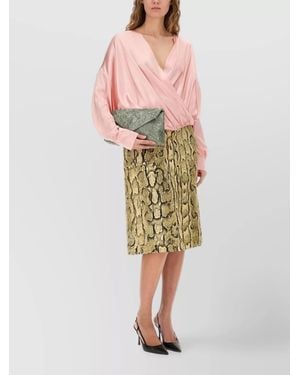 Dries Van Noten Draped Silk Blouse - Multicolour