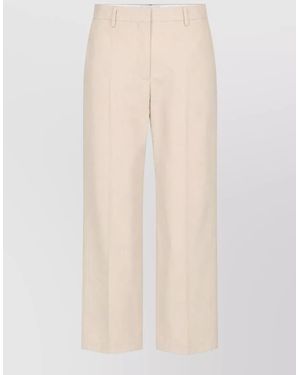 Paul Smith High Waisted Button Detail Pants - Natural