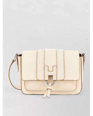 Hogan Leather Shoulder Bag - Natural