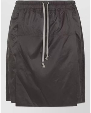 Moncler Rick Owens Recycled Knee Length Kilt Shorts - Black