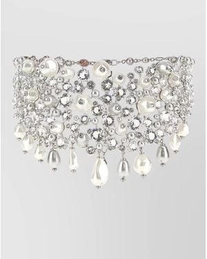 Swarovski Metal Constella Bracelet Adjustable Chain Crystals Pearls - Multicolour