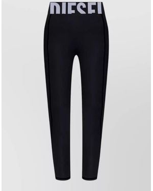 DIESEL Adeline Stretch High Waist Ankle Trousers - Blue
