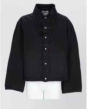 Maison Margiela Jacket Collar Detail Lightweight Long Sleeves - Black