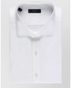 Fay Cotton Long-Sleeve Shirt - White