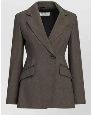 Max Mara Virgin Wool Blazer - Black
