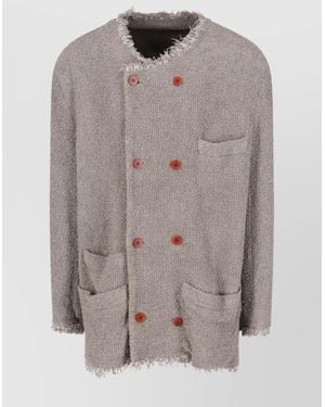 Magliano Relaxed Fit Double-Breasted Jacket - Gray