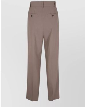 Frankie Shop High-Rise Straight-Leg Suit Pants - Multicolor
