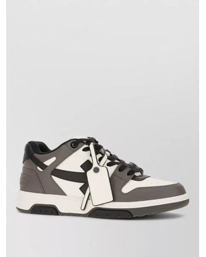 Off-White c/o Virgil Abloh Leather Low-Top Trainers - Metallic