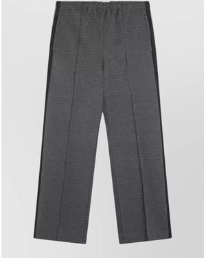 Miu Miu Side Stripe Straight Leg Tailored Trousers - Grey