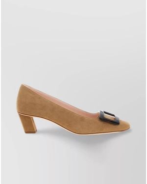 Roger Vivier Suede Belle Vivier Court Shoes - Brown