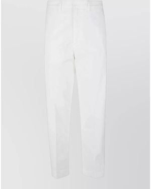 Department 5 Wide Leg Trousers Belt Loops Back Pockets - White