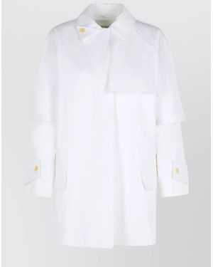 コート MAX MARA BABA RAINCOAT MADE OF RAIN-PROOF GABARDINE Water-repellent gabardine trench coat, optical white | 