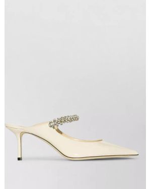 Jimmy Choo Leather Lace Mules - White