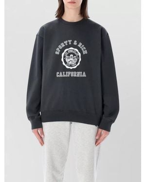 Sporty & Rich California Crew Neck Long Sleeve Top - Blue