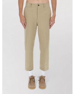 Visvim Cotton Cropped Chino Trousers - Natural