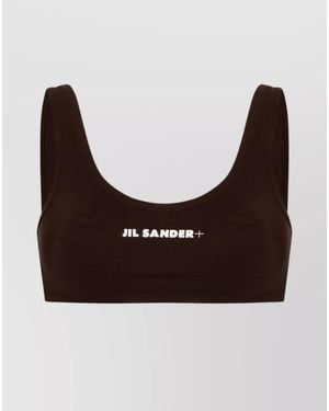 Jil Sander Logo Bikini Top - Brown
