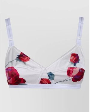 N°21 Rose Print Bra Adjustable Strap Design - Red