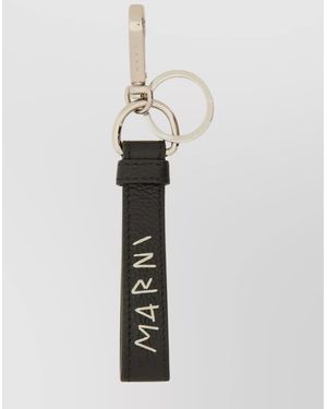 Marni Leather Keychain - White