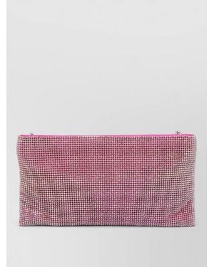 Benedetta Bruzziches Rhinestone Clutch Bag Your Best Friend - Purple