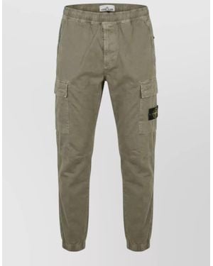Stone Island Cotton Cargo Trousers - Green