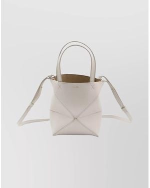 Loewe Mini Bag With Adjustable Shoulder Strap - White