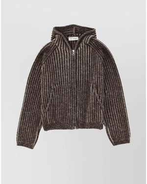 Our Legacy Hooded Long Sleeve Knitwear Pockets - Brown