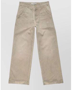Acne Studios Apos;S Stained Twill Wide-Leg Trousers - Natural