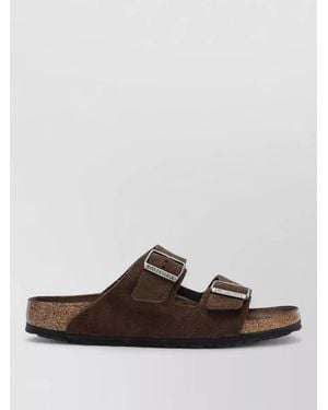 Birkenstock Slip On Sandals Open Toe Adjustable Straps - Brown