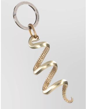 Our Legacy Spiral Snake Keyring Case Metal Ring - White